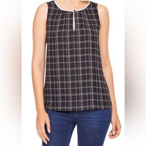 Plaid sleeveless blouse
